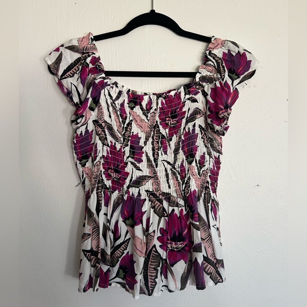 Floral Smocked Aeropostale Top
